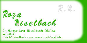 roza miselbach business card